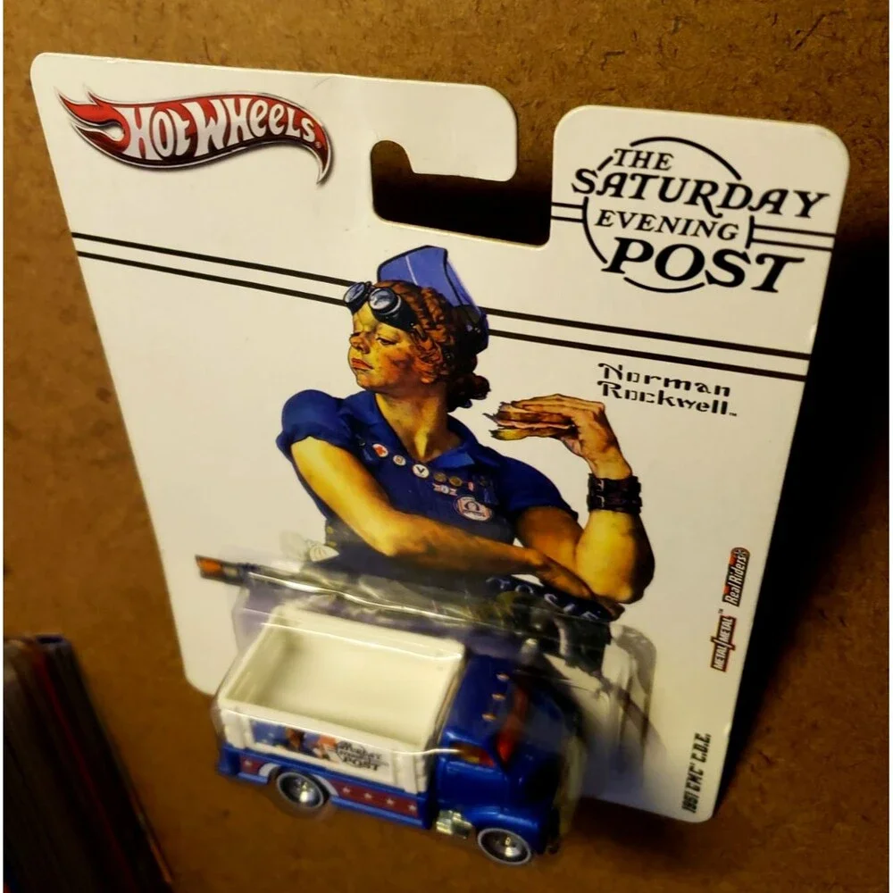 2012 Hot Wheels 1951 GMC C.O.E. Blue Nostalgic Brands Saturday Evening Post WWRR